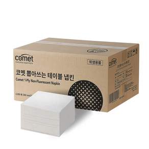 comet 抽取式餐巾紙 4000張, 白色的, 1箱