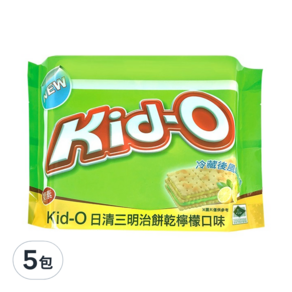 Kid-O 三明治餅乾 檸檬口味, 340g, 5包