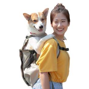 ABUBA 狗人體工學背包背帶背帶包, 彭吉米色