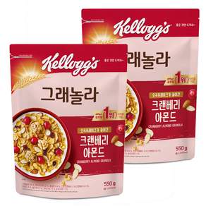 Kellogg's 家樂氏 蔓越莓杏仁穀物脆片, 500克, 2件