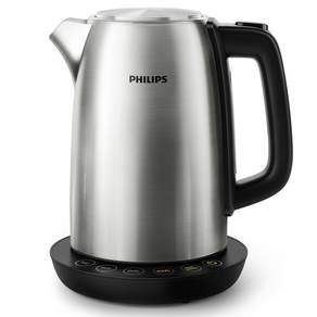 PHILIPS 飛利浦 Avance Collection 溫控水壺黑色金屬, HD9359/90