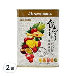 MORINAGA 森永 多樂福水果糖 台灣特產水果, 180g, 2罐