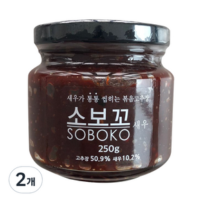 索博科蝦炒紅辣椒醬, 2個, 250g