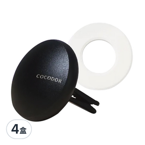 COCODOR 珂珂朵爾 Car Air Freshener 霧黑系列 車用扣掛式香氛 附香氛補充片, White Musk 白麝香, 4盒