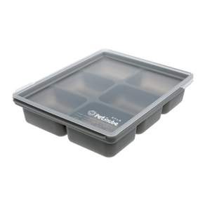 Petinube 矽膠副食品6格分裝盒, 灰色, 1個
