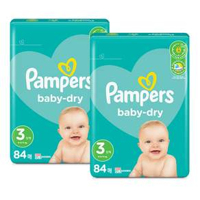 Pampers 幫寶適 Baby Dry 寶寶乾爽黏貼型尿布, M, 168片