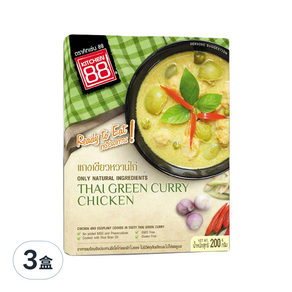 KITCHEN 88 泰式綠咖哩雞即食調理包, 200g, 3盒