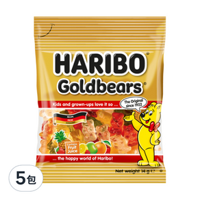 HARIBO 金熊軟糖Q, 14g, 5包