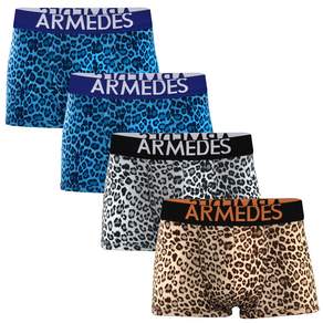 ARMEDES 男款機能性豹紋平口內褲組 4入