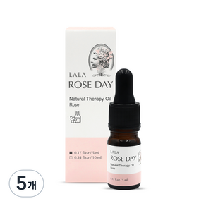 LALA ROSE DAY Rose Day第2代女性私密處香氛護理油 玫瑰款, 5ml, 5入