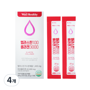 Wish Healthy Samjin Pharm 石榴味彈性蛋白棒膠原蛋白, 14包, 4盒