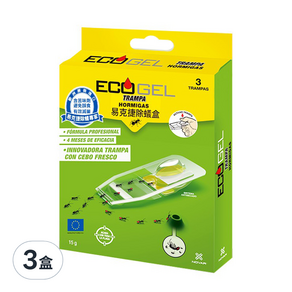 ECOGEL 易克捷 除蟻盒, 15g, 3盒