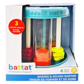 battat toys 科育感統玩具 形狀發響盒, 湖水綠, 1個