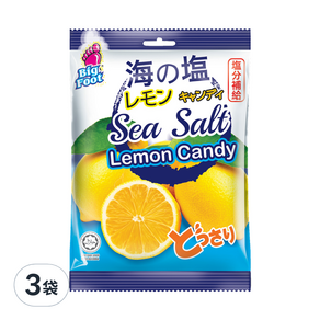 Big Foot 海鹽檸檬糖, 150g, 3袋