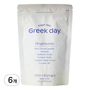 GreekDay 黑芝麻格蘭諾拉麥片, 150g, 6個