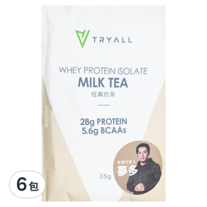 TRYALL 全分離乳清蛋白 經典奶茶, 35g, 6包