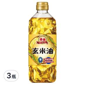 泰山 玄米油, 600ml, 3瓶