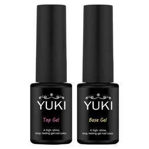 Yuki 基礎凝膠 5g + 頂部凝膠 5g 套組, Base Gel+Top Gel, 1組