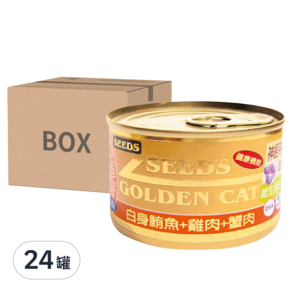 惜時 GOLDEN CAT 健康機能特級金貓罐頭, 白身鮪魚 + 雞肉 + 蟹肉, 170g, 24罐