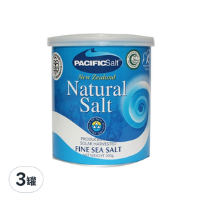 PACIFICSalt 天廚 紐西蘭日曬天然海鹽, 300g, 3罐