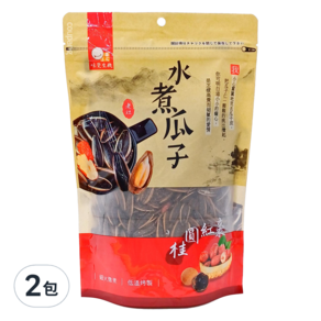 水煮瓜子 桂圓紅棗風味, 360g, 2包