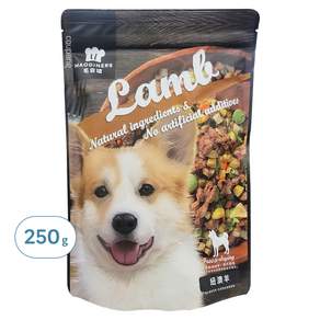 MAODINERS 毛食嗑 成犬 凍乾鮮食 熟食餐, 紐澳羊, 250g, 1包