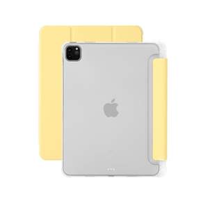 Open Macaron 透明 Apple Pencil Storage Smart Cover iPad 保護套, YELLOW