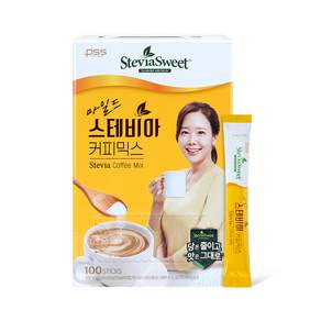 SteviaSweet 溫和的甜菊咖啡混合物, 9.6克, 1個, 100入