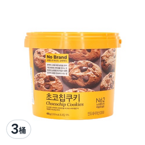 No Brand 巧克力豆風味餅乾, 400g, 3桶