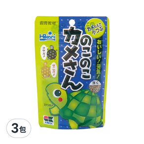 Hikari 高夠力 飼育教材 浮水性 澤龜飼料, 40g, 3包