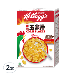Kellogg's 家樂氏 CORN FLAKES 公雞玉米片 原味玉米片, 275g, 2盒