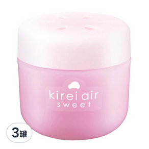 晴香堂 kirei air 車用果凍造型芳香膏 95ml, 花朵皂香, 3罐