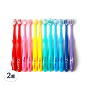 MISO DENTAL 彩虹細毛牙刷, 12入, 2組