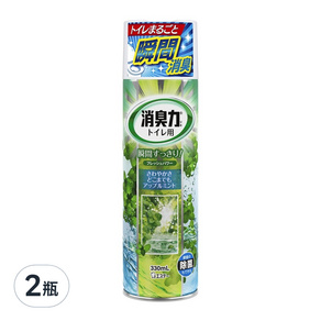 ST 雞仔牌 浴廁瞬間消臭力噴劑, 蘋果薄荷, 330ml, 2瓶