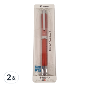 PILOT 百樂 EVOLT 2+1多功能筆 PBTHE1SRR, 紅色, 2支