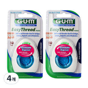 G.U.M Easy Thread 牙線 50 份, 1入, 4個