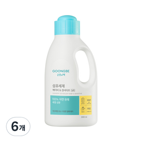 Gungjungbichaek 紡織洗滌劑嬰兒和敏感容器 1500ml, 1500毫升, 6個