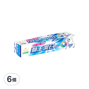 LION 獅王 潔白牙膏 超涼, 200g, 6條