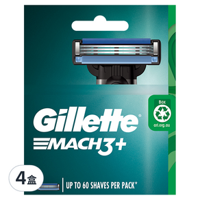 Gillette 吉列 Mach3 鋒速系列刮鬍刀頭, 4個, 4盒