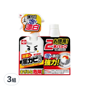 LEC 黑霉君強力除霉泡泡噴劑 噴頭款400ml*1瓶+補充罐400ml*1瓶, 800ml, 3組