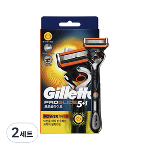 Gillette 吉列 手柄式電動刮鬍刀+刮鬍刀替換刀片, 2組, 1件