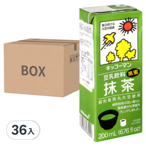 KIKKOMAN 龜甲萬 豆乳 抹茶風味, 200ml, 36入