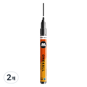 MOLOTOW 一用壓克力記號筆 2mm 127HS 223 金屬黑, 2個