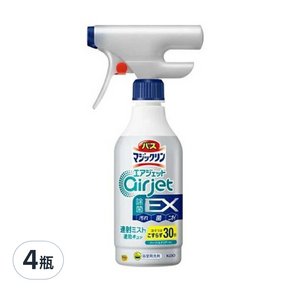 Kao 花王 Magiclean 魔術靈 air jet 除菌EX 浴缸用清潔泡沫噴霧 草本清香 400ml, 4瓶