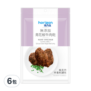 新東陽 活力生 無添加青花椒牛肉乾, 65g, 6包