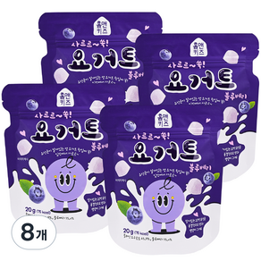 HOME&KiDS 乳酸菌優格點心塊, 藍莓口味, 20g, 8包