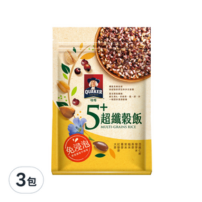 QUAKER 桂格 5+超纖穀飯, 1kg, 3包