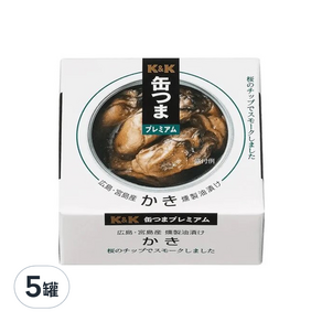 K&K 燻牡蠣, 50g, 5罐