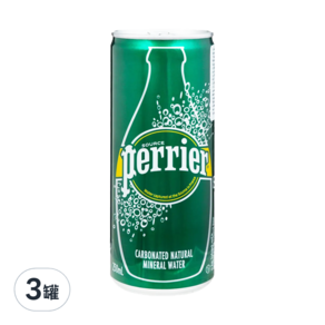 perrier 沛綠雅 氣泡天然礦泉水, 250ml, 3罐