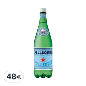 SANPELLEGRINO 聖沛黎洛 氣泡天然礦泉水, 1L, 48瓶